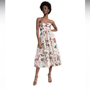 Charina Sarte Talaia Ribbon Midi Dress Size XS NWOT